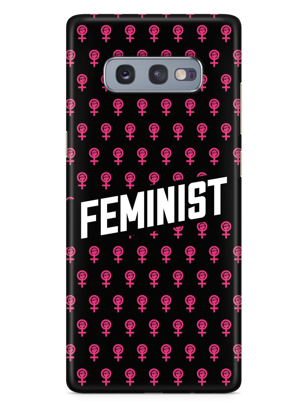 Pink Feminist Pattern - Black Case