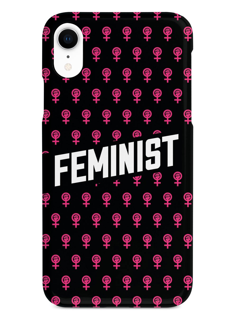Pink Feminist Pattern - Black Case