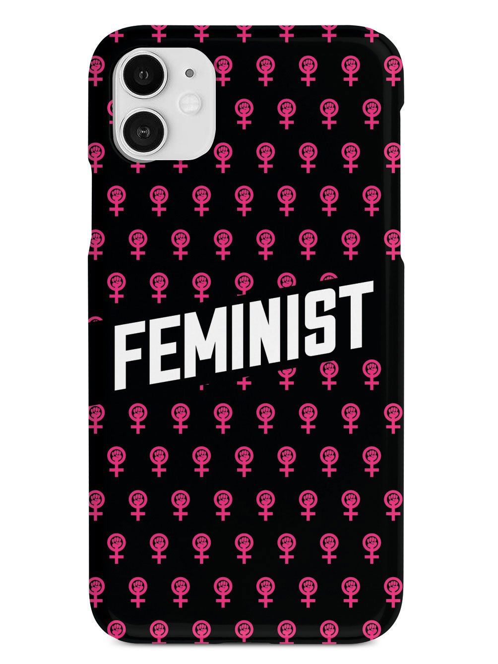 Pink Feminist Pattern - Black Case
