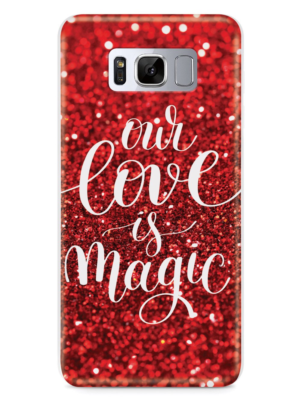 Our Love is Magic - Red Glitter Case