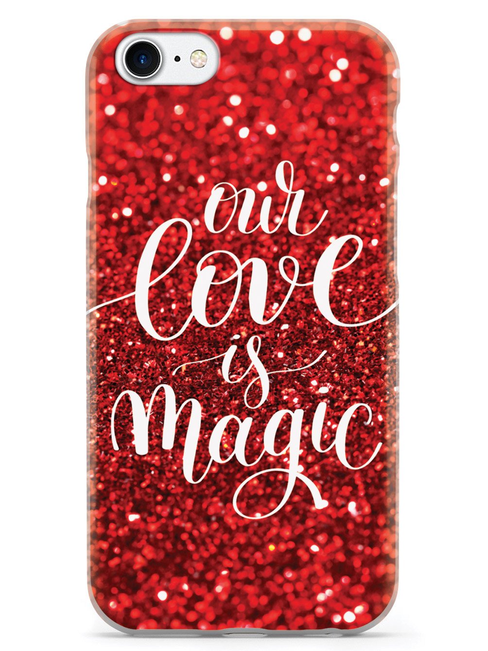 Our Love is Magic - Red Glitter Case