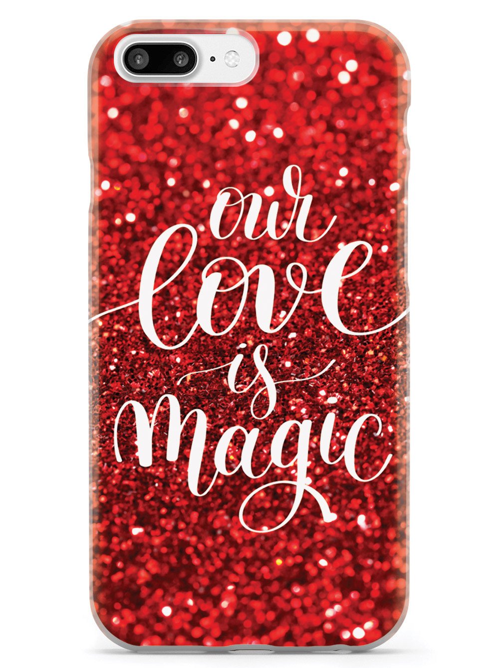 Our Love is Magic - Red Glitter Case