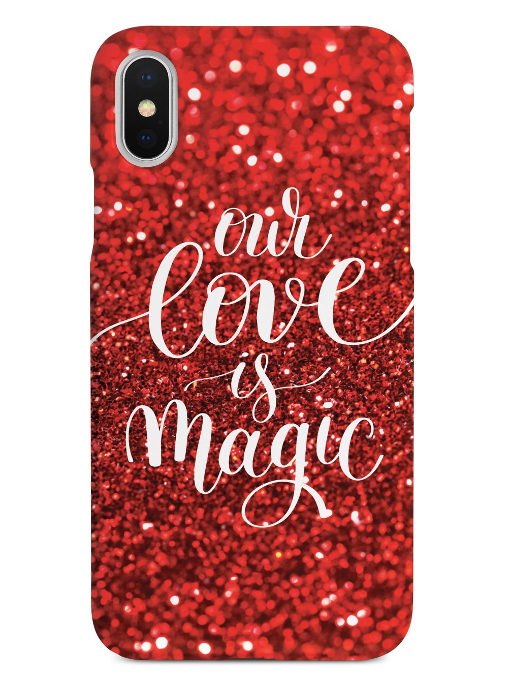 Our Love is Magic - Red Glitter Case