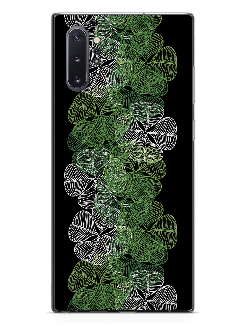Four-Leaf Clover Lineart - Black Case