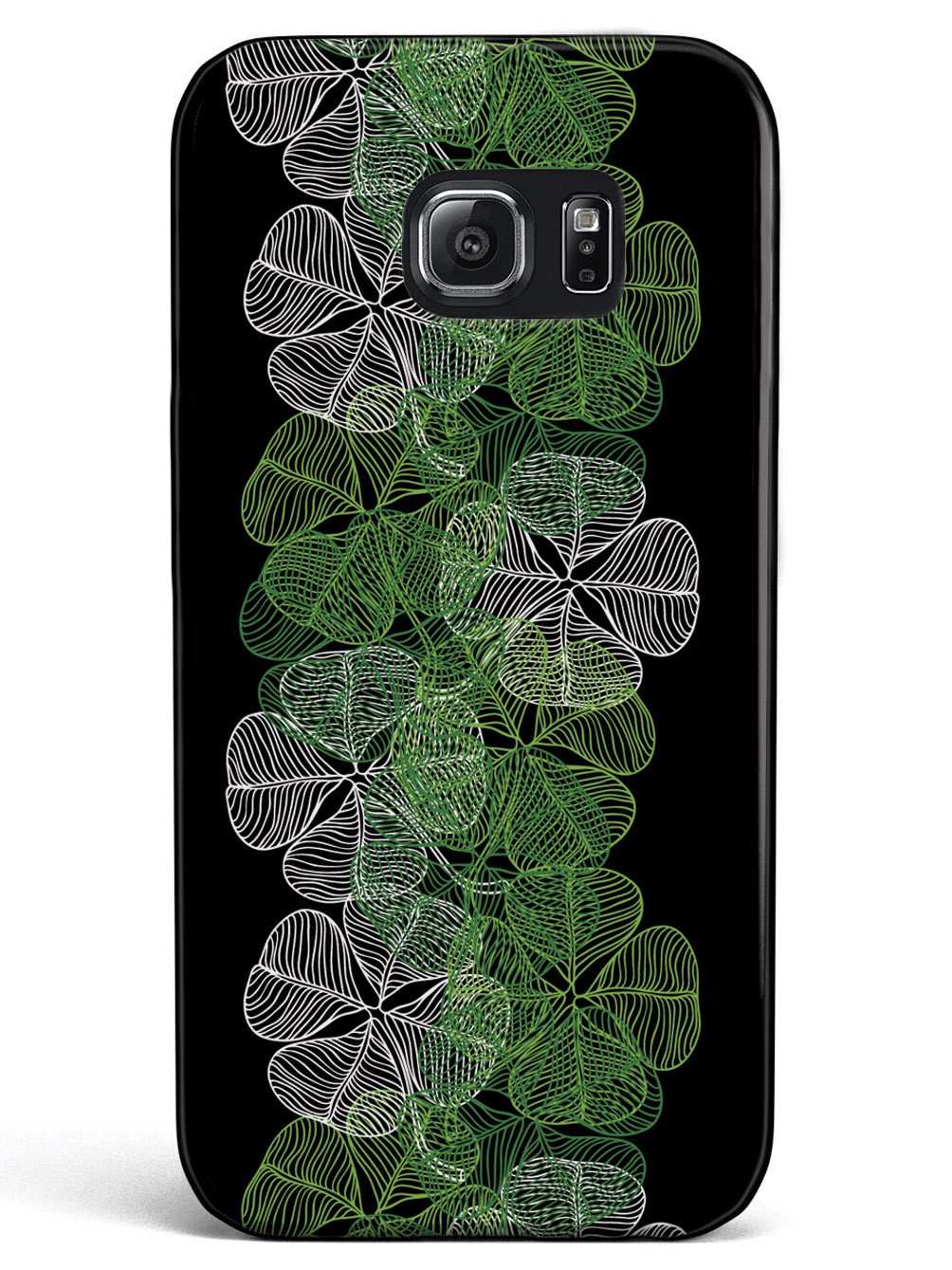 Four-Leaf Clover Lineart - Black Case