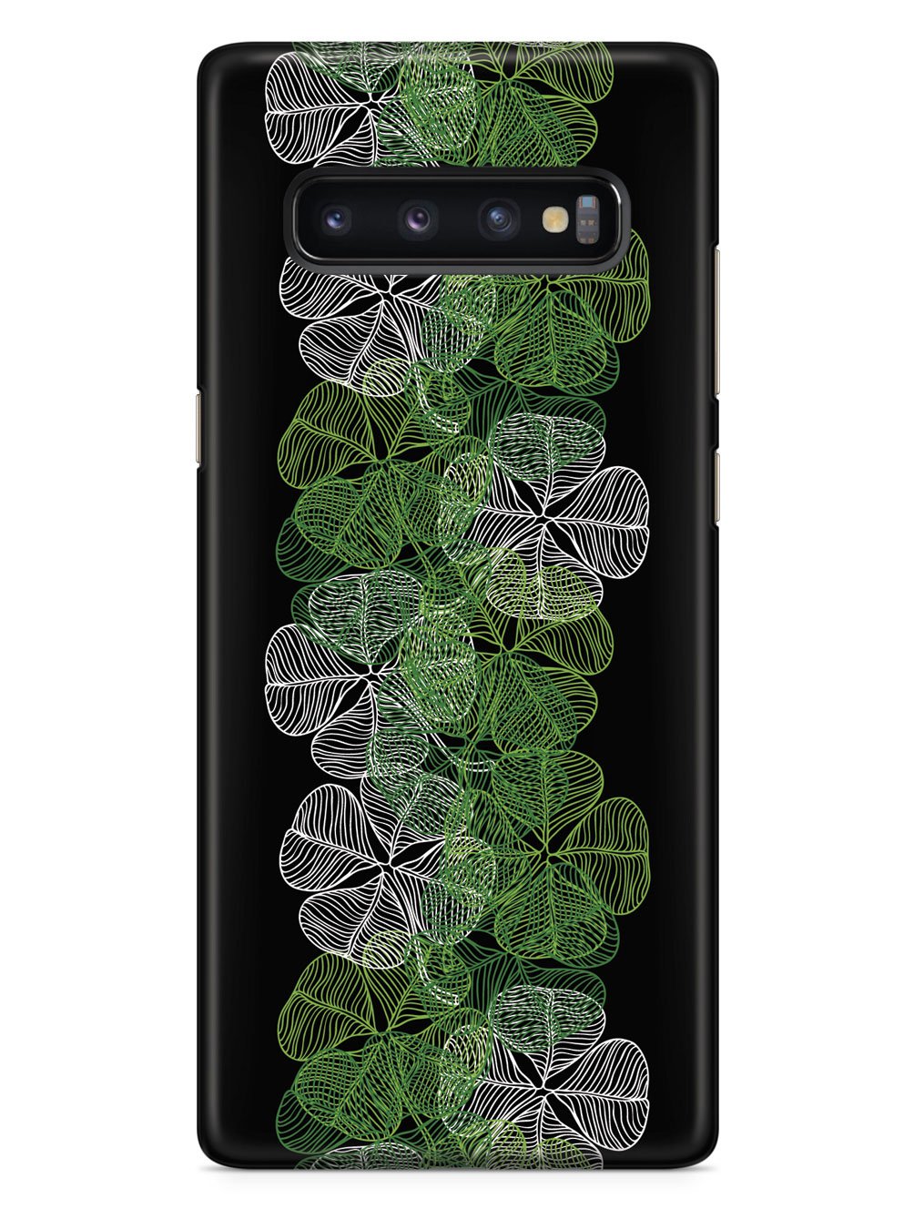 Four-Leaf Clover Lineart - Black Case