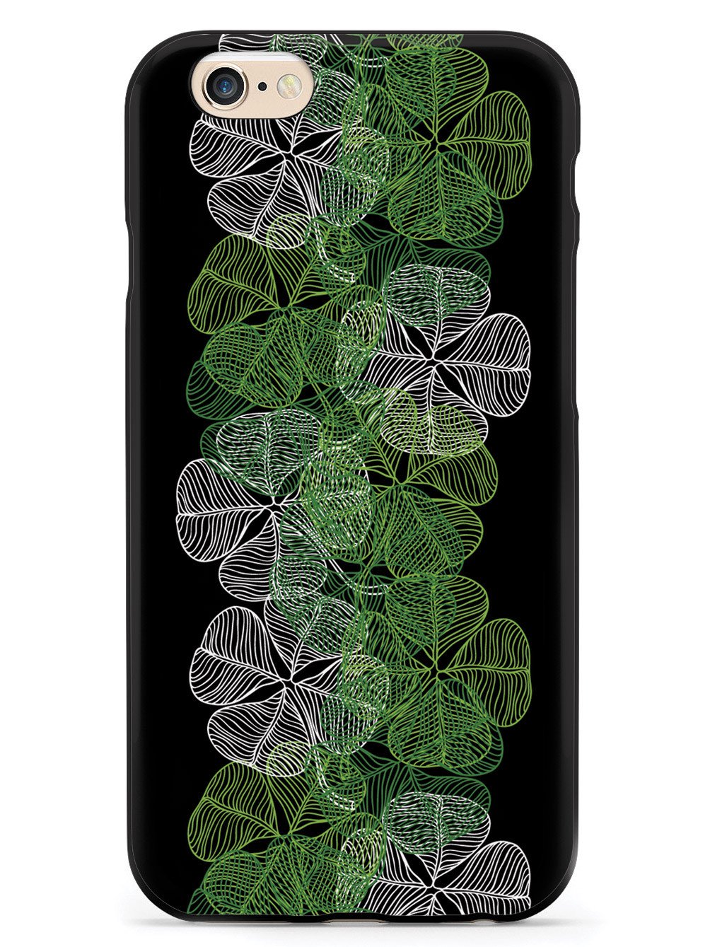 Four-Leaf Clover Lineart - Black Case
