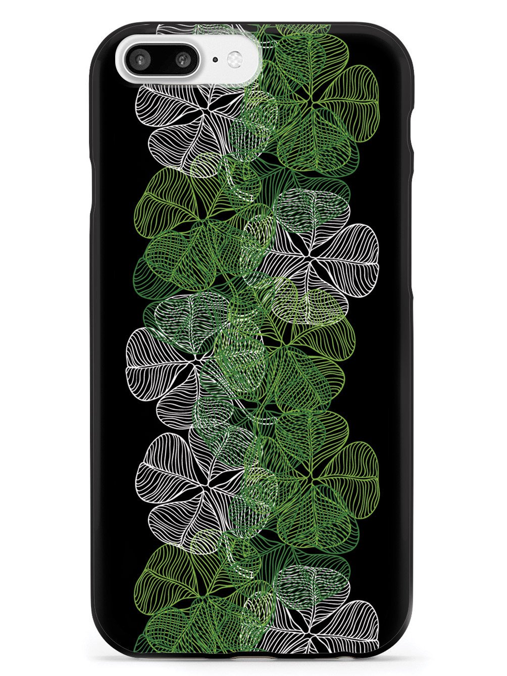 Four-Leaf Clover Lineart - Black Case