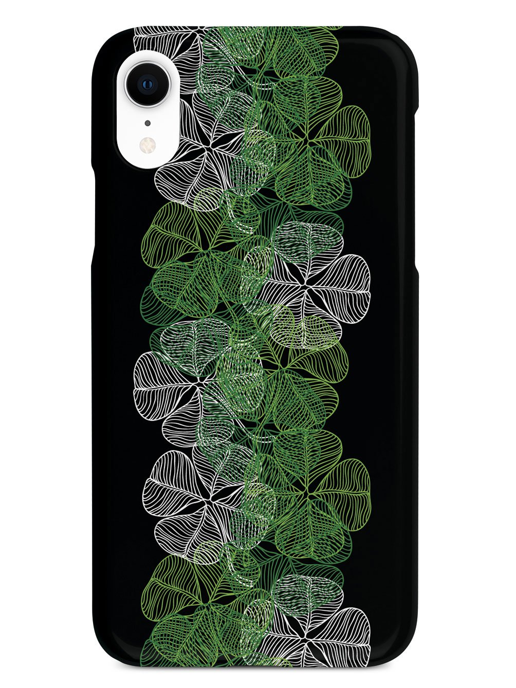 Four-Leaf Clover Lineart - Black Case