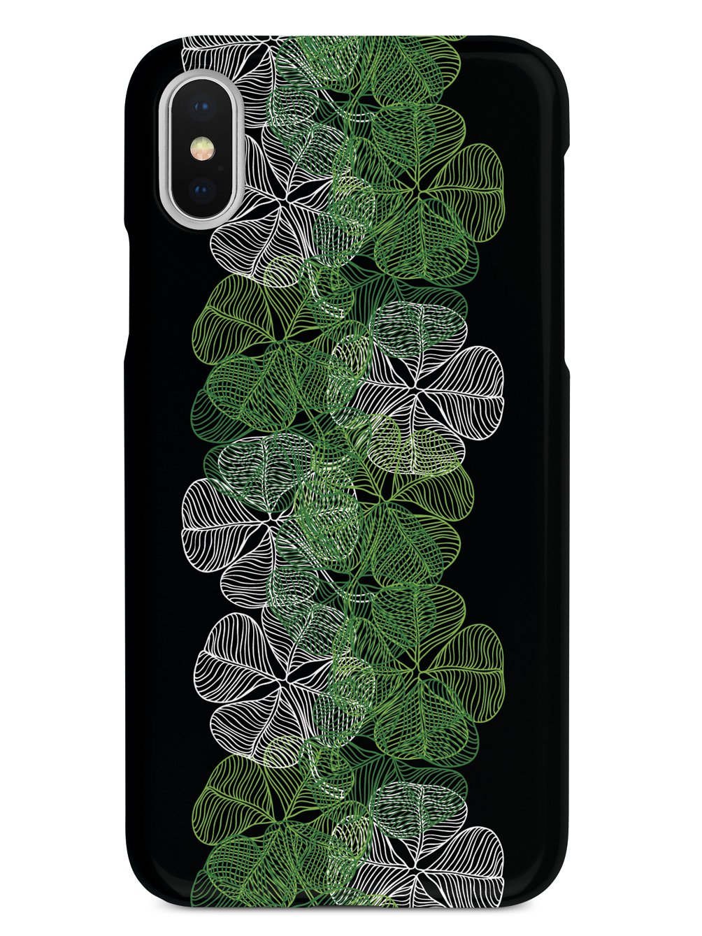 Four-Leaf Clover Lineart - Black Case