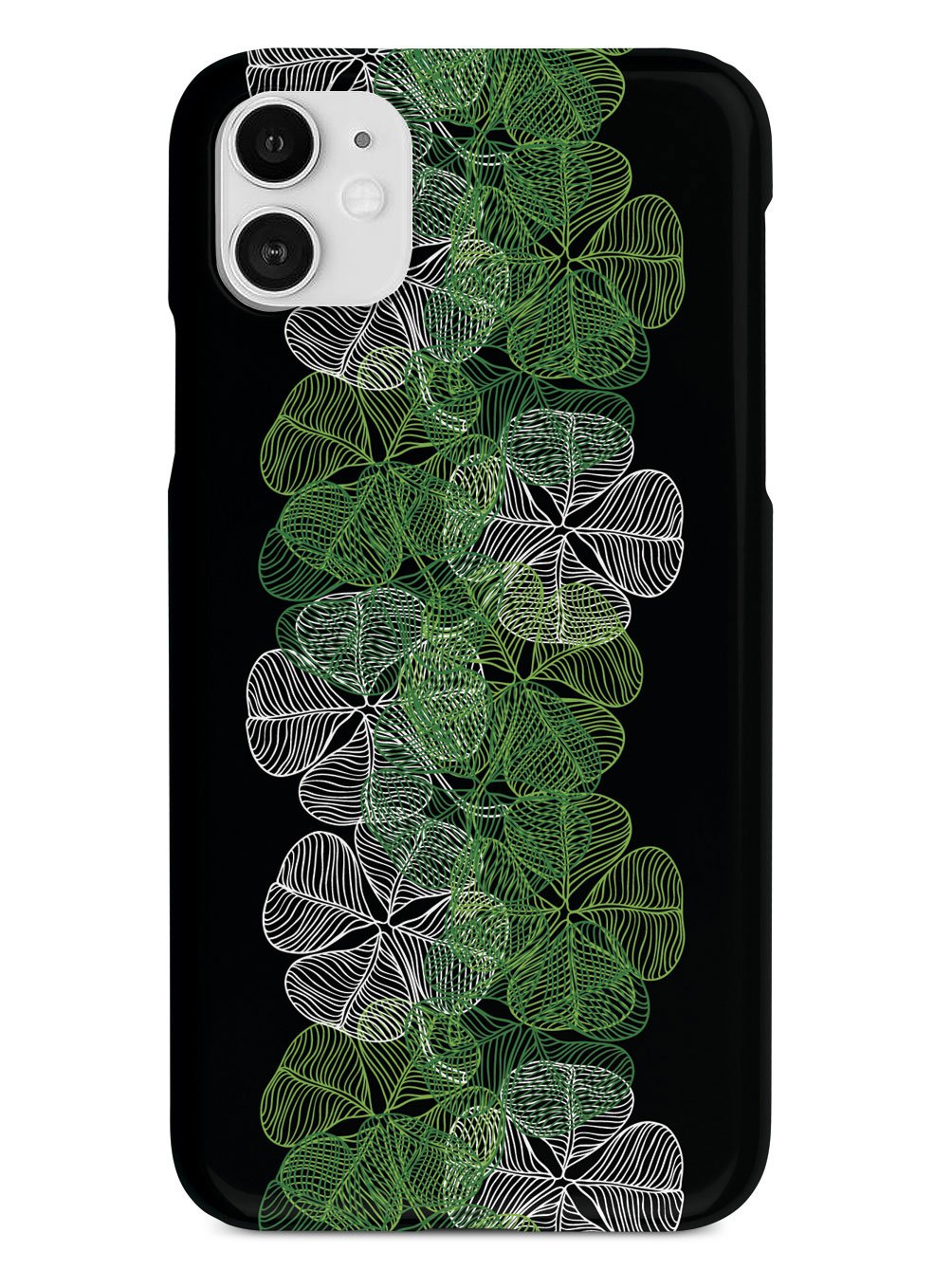 Four-Leaf Clover Lineart - Black Case