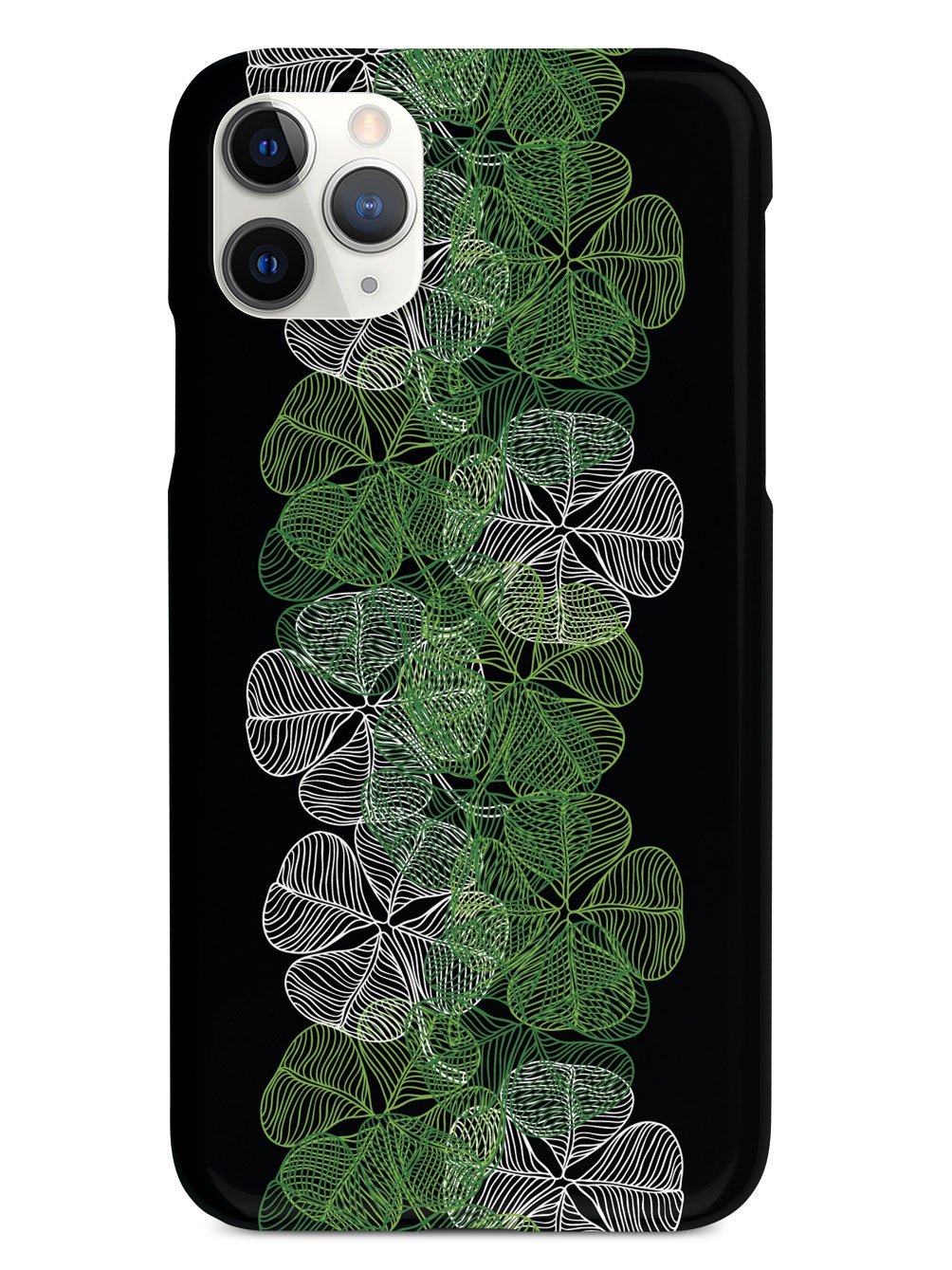 Four-Leaf Clover Lineart - Black Case