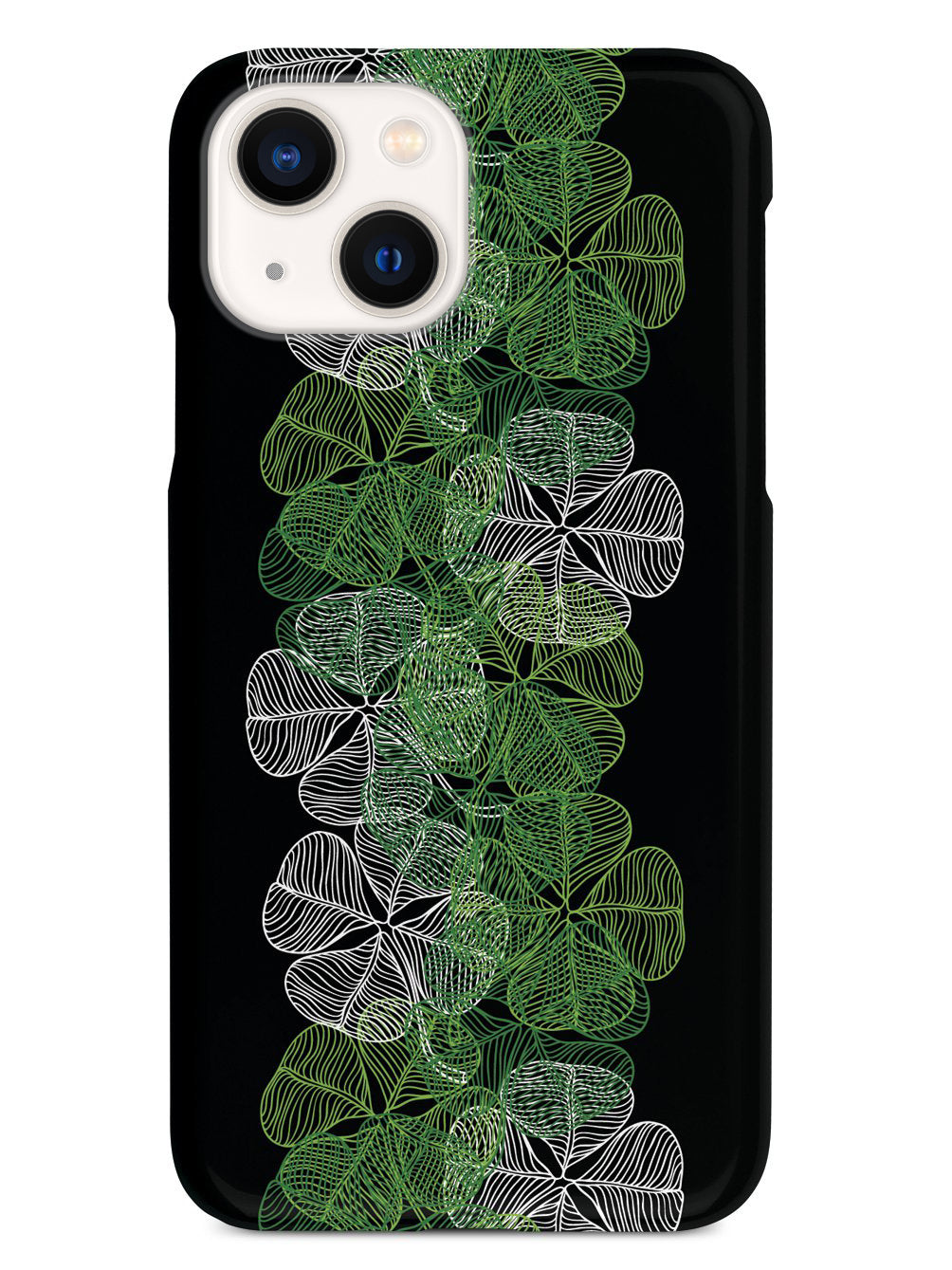 Four-Leaf Clover Lineart - Black Case