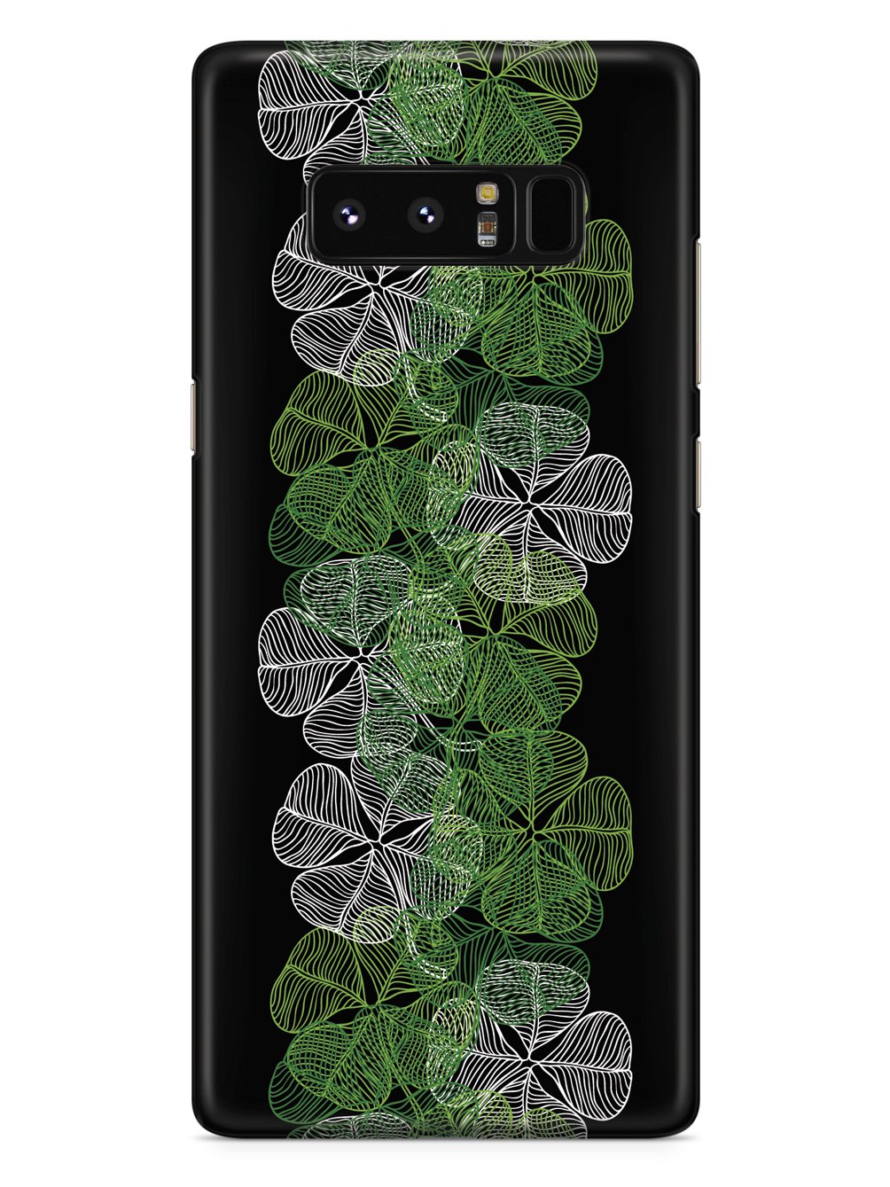Four-Leaf Clover Lineart - Black Case