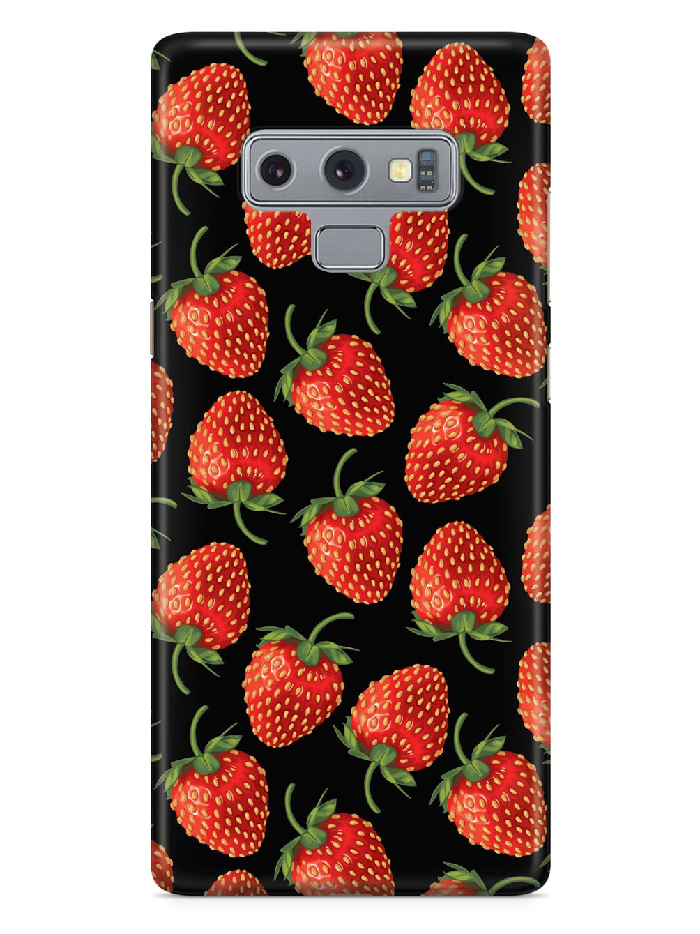 Strawberry Pattern - Black Case