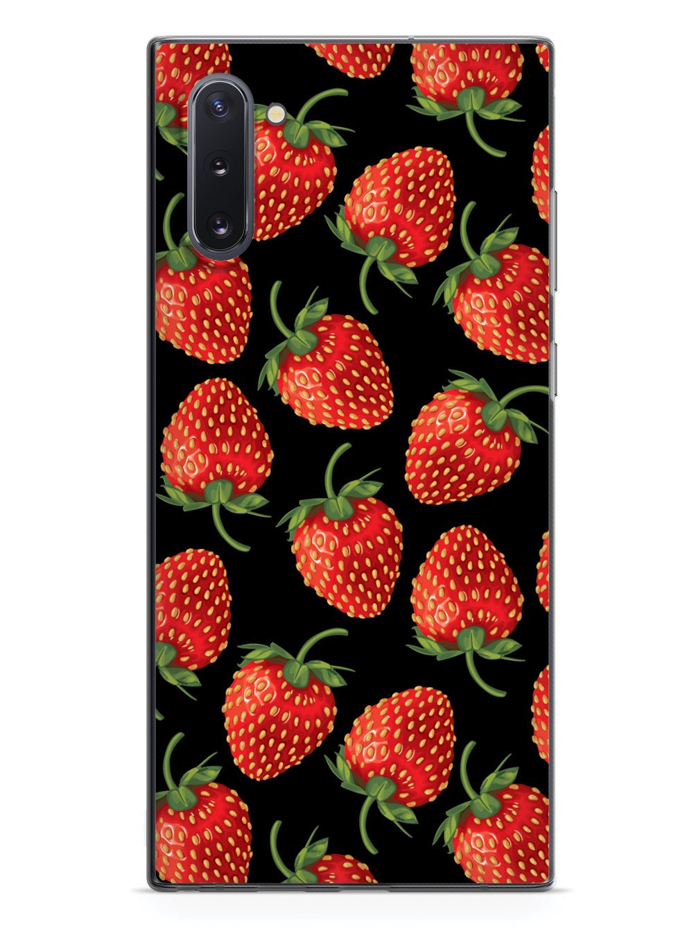 Strawberry Pattern - Black Case