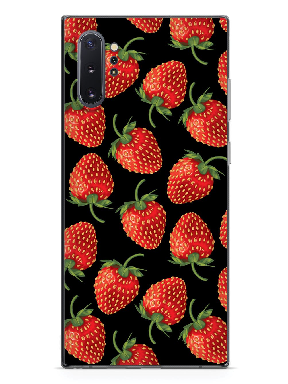 Strawberry Pattern - Black Case