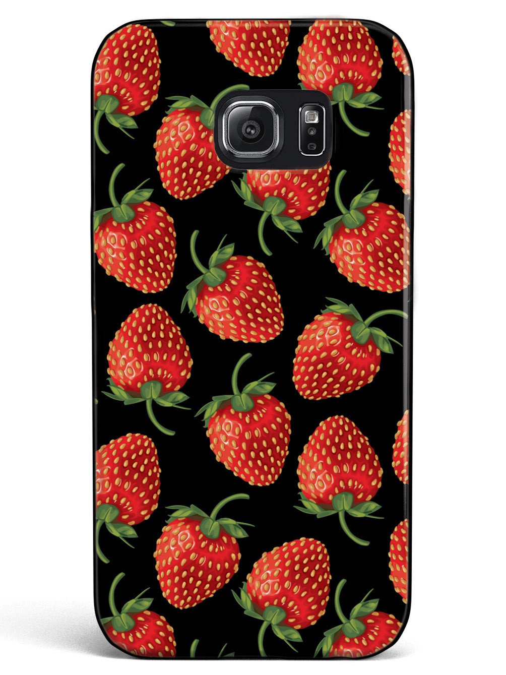 Strawberry Pattern - Black Case