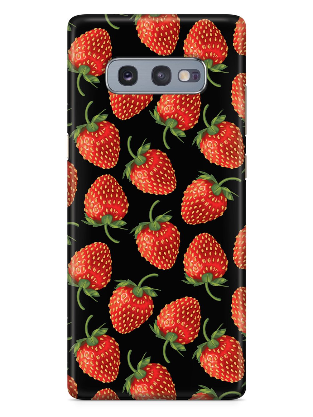 Strawberry Pattern - Black Case