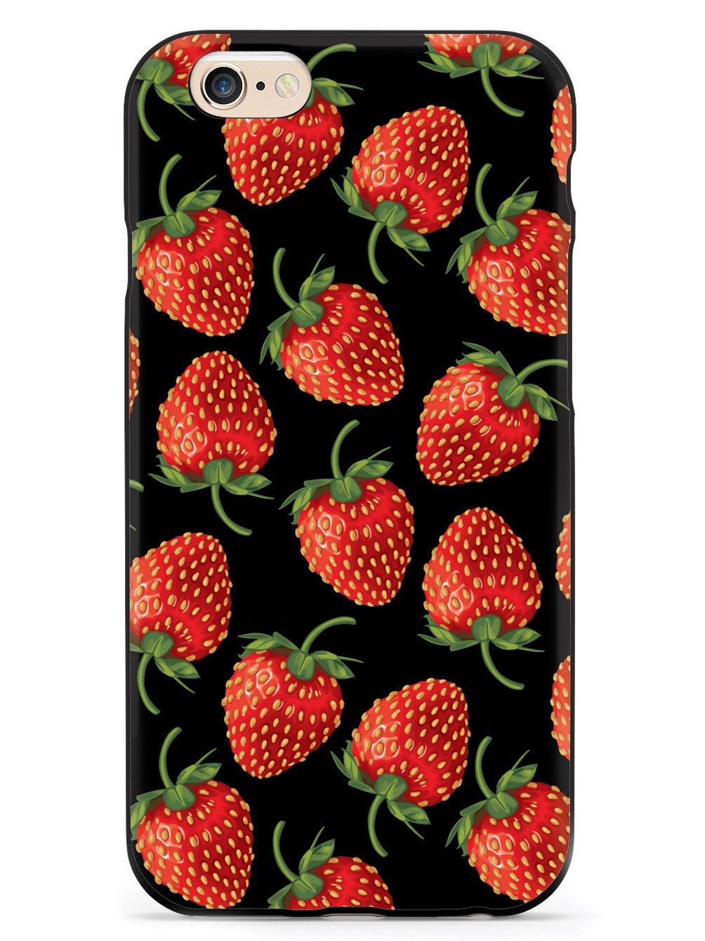 Strawberry Pattern - Black Case