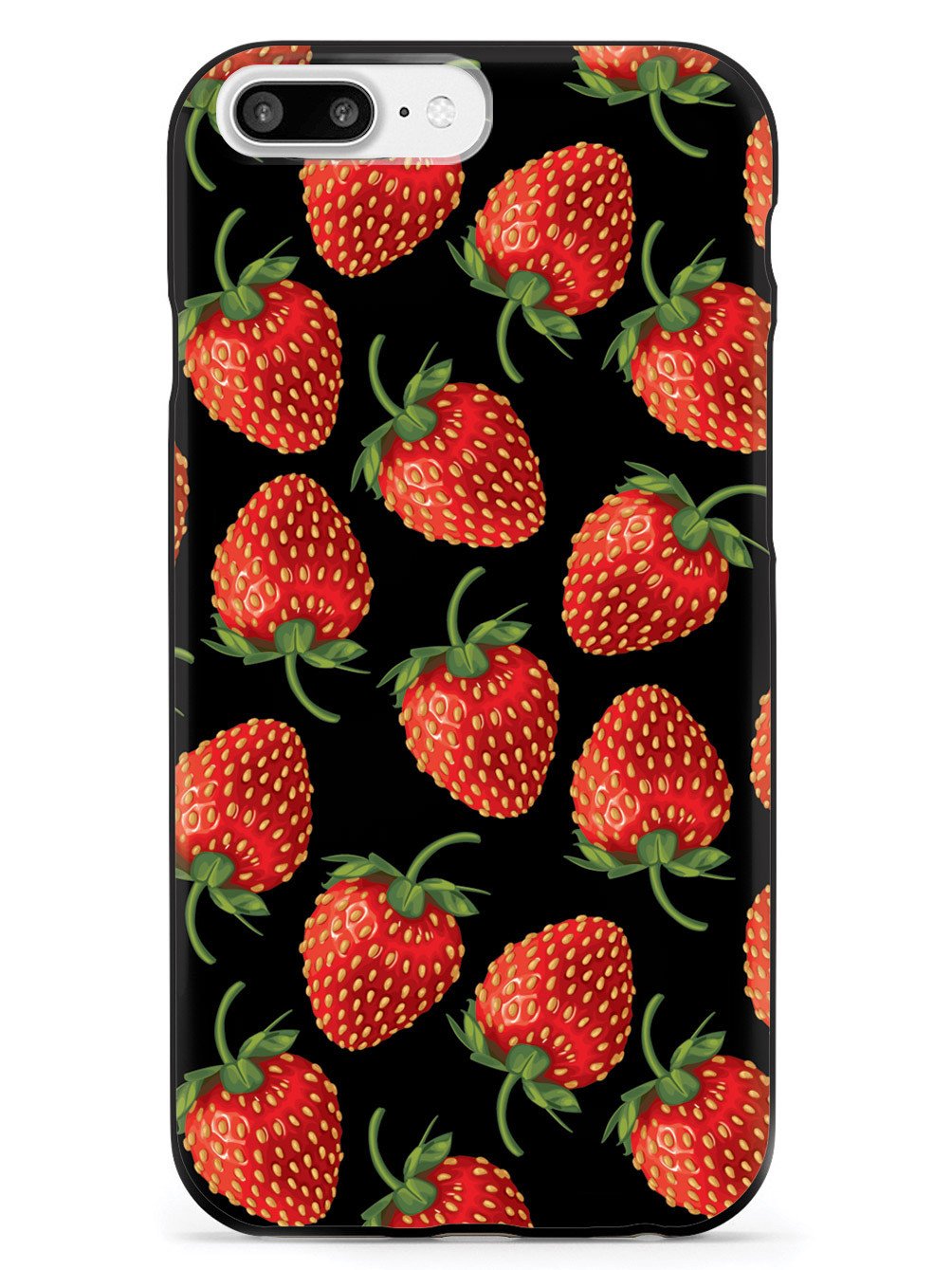 Strawberry Pattern - Black Case