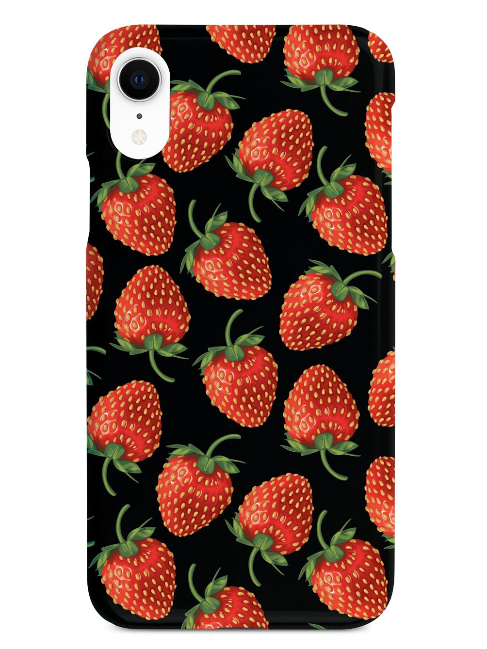 Strawberry Pattern - Black Case