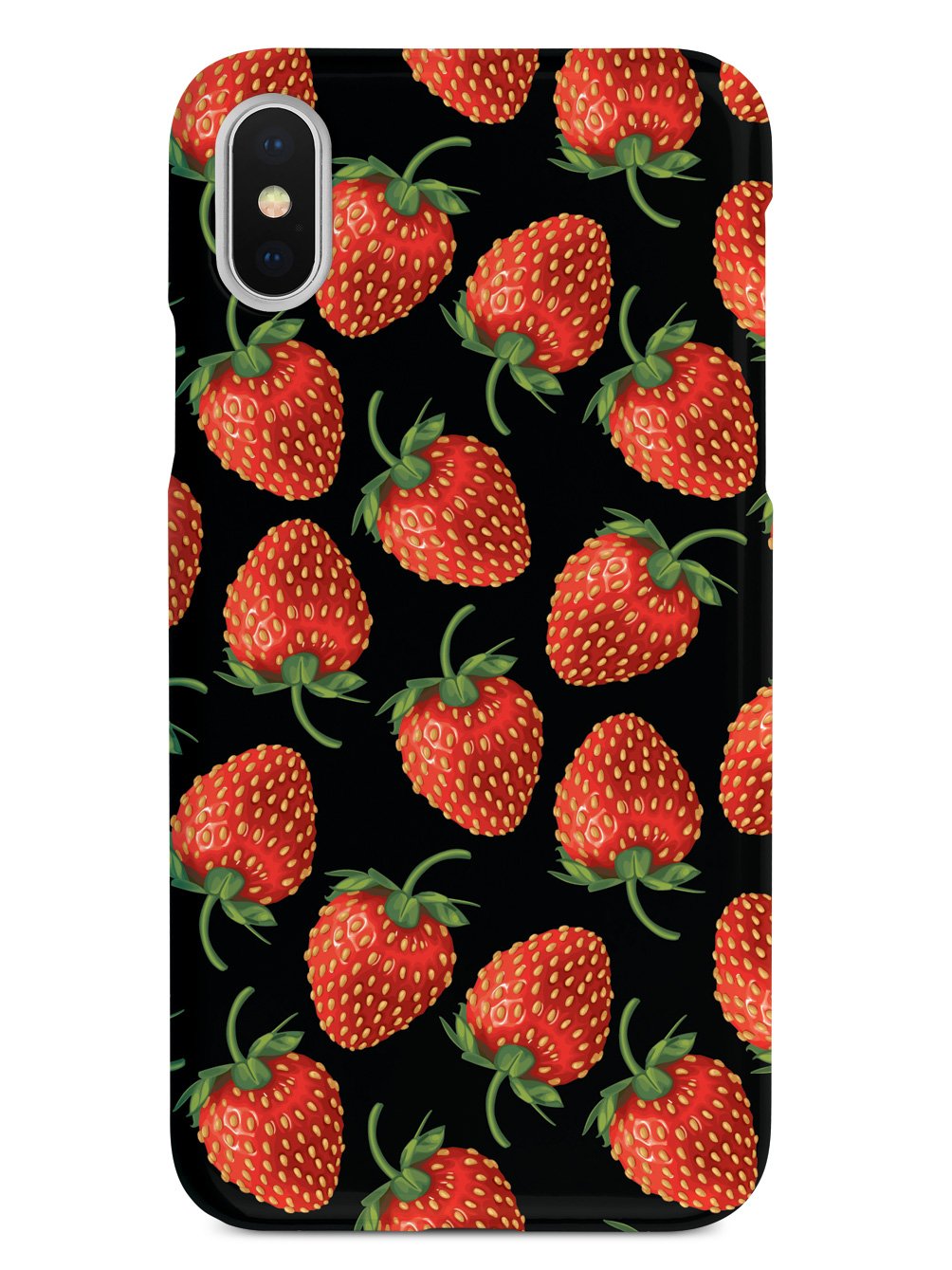 Strawberry Pattern - Black Case