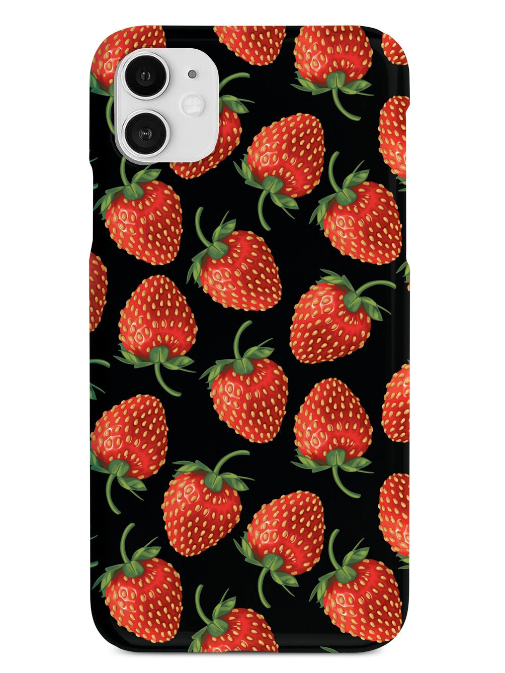 Strawberry Pattern - Black Case