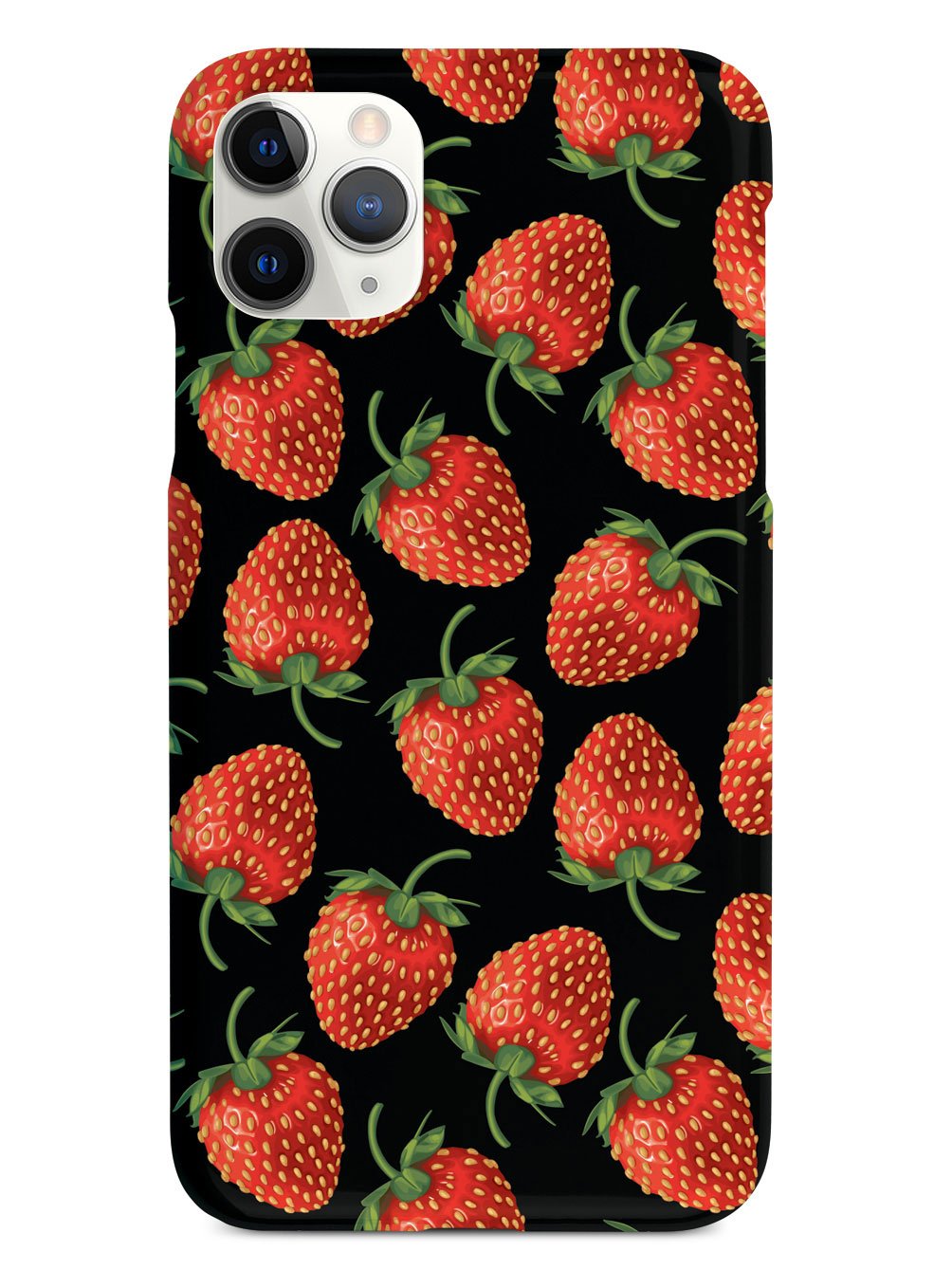 Strawberry Pattern - Black Case