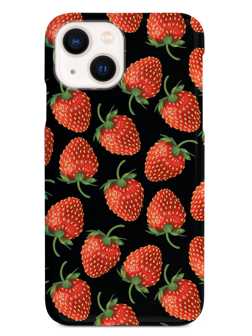 Strawberry Pattern - Black Case