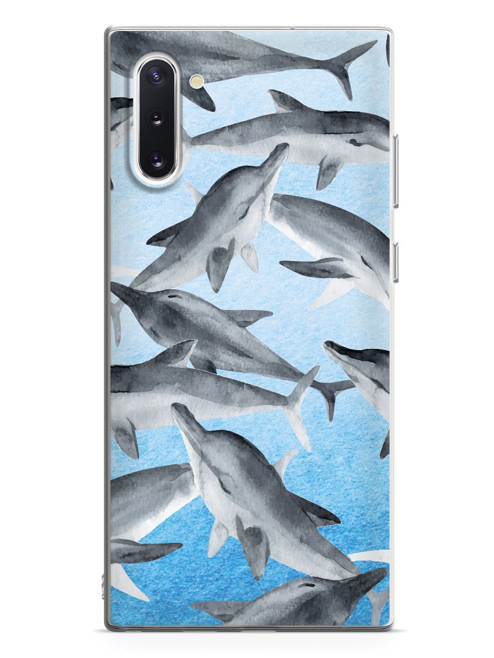 Watercolor Dolphins - White Case