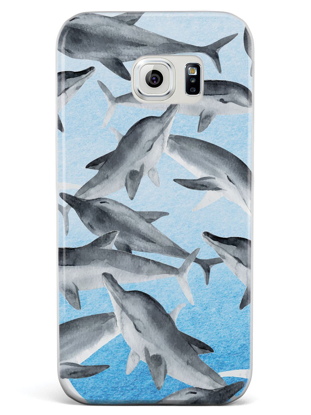 Watercolor Dolphins - White Case