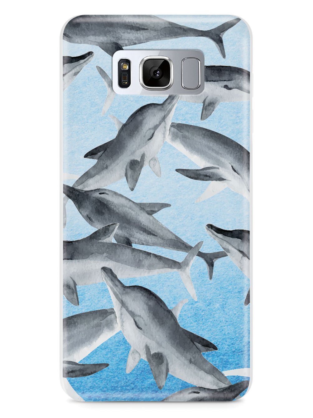 Watercolor Dolphins - White Case