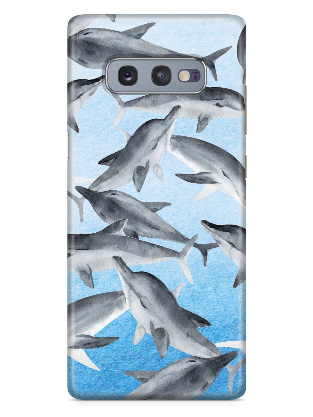 Watercolor Dolphins - White Case