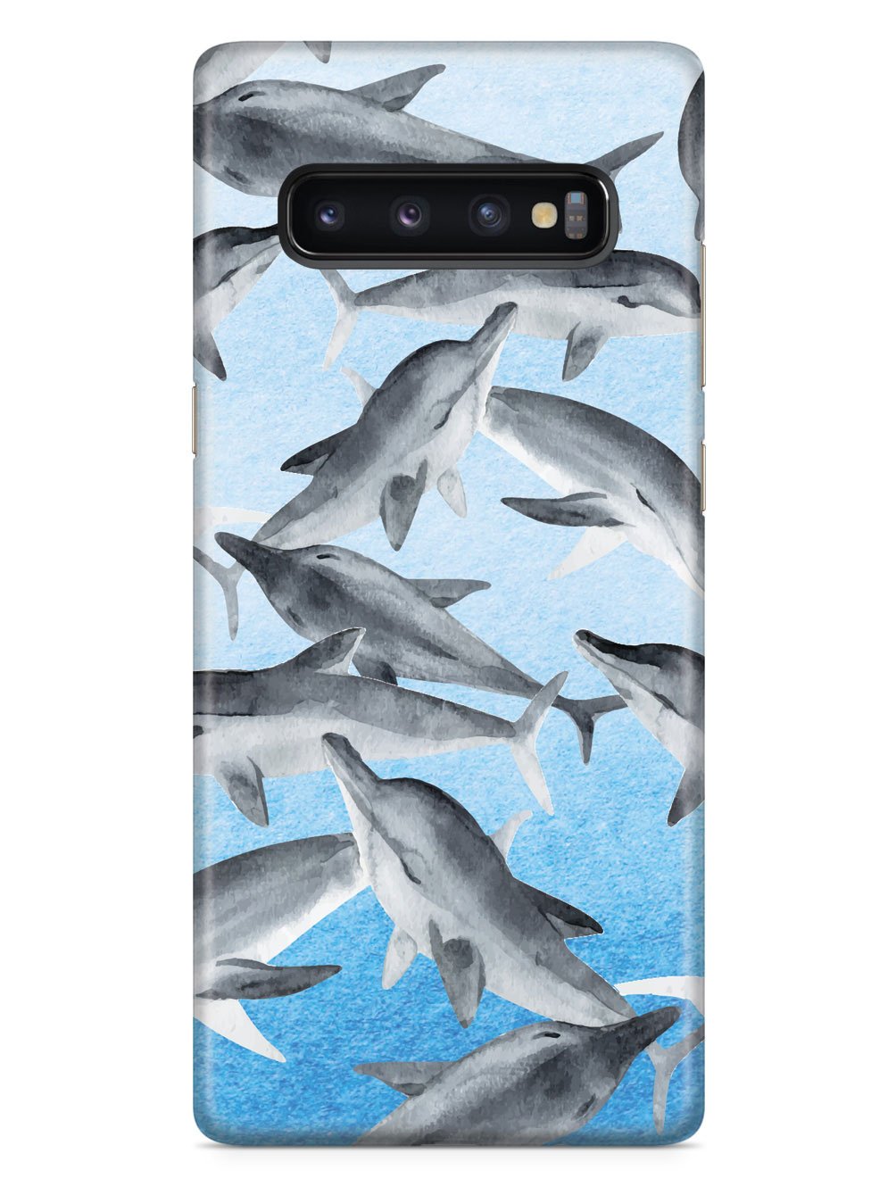 Watercolor Dolphins - White Case
