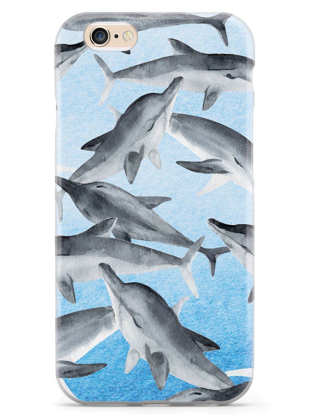 Watercolor Dolphins - White Case