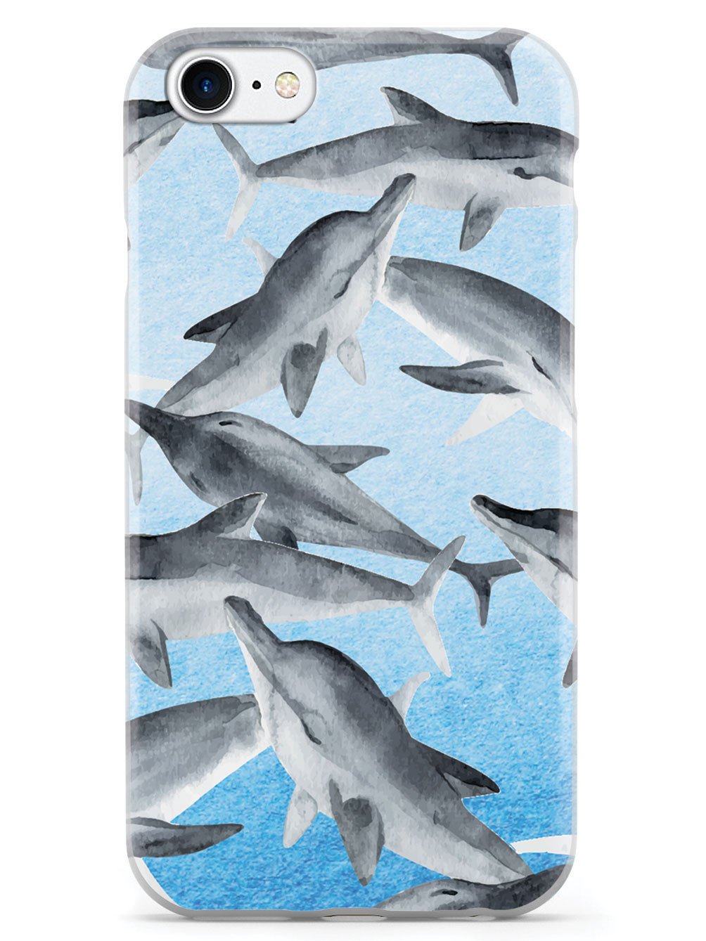 Watercolor Dolphins - White Case