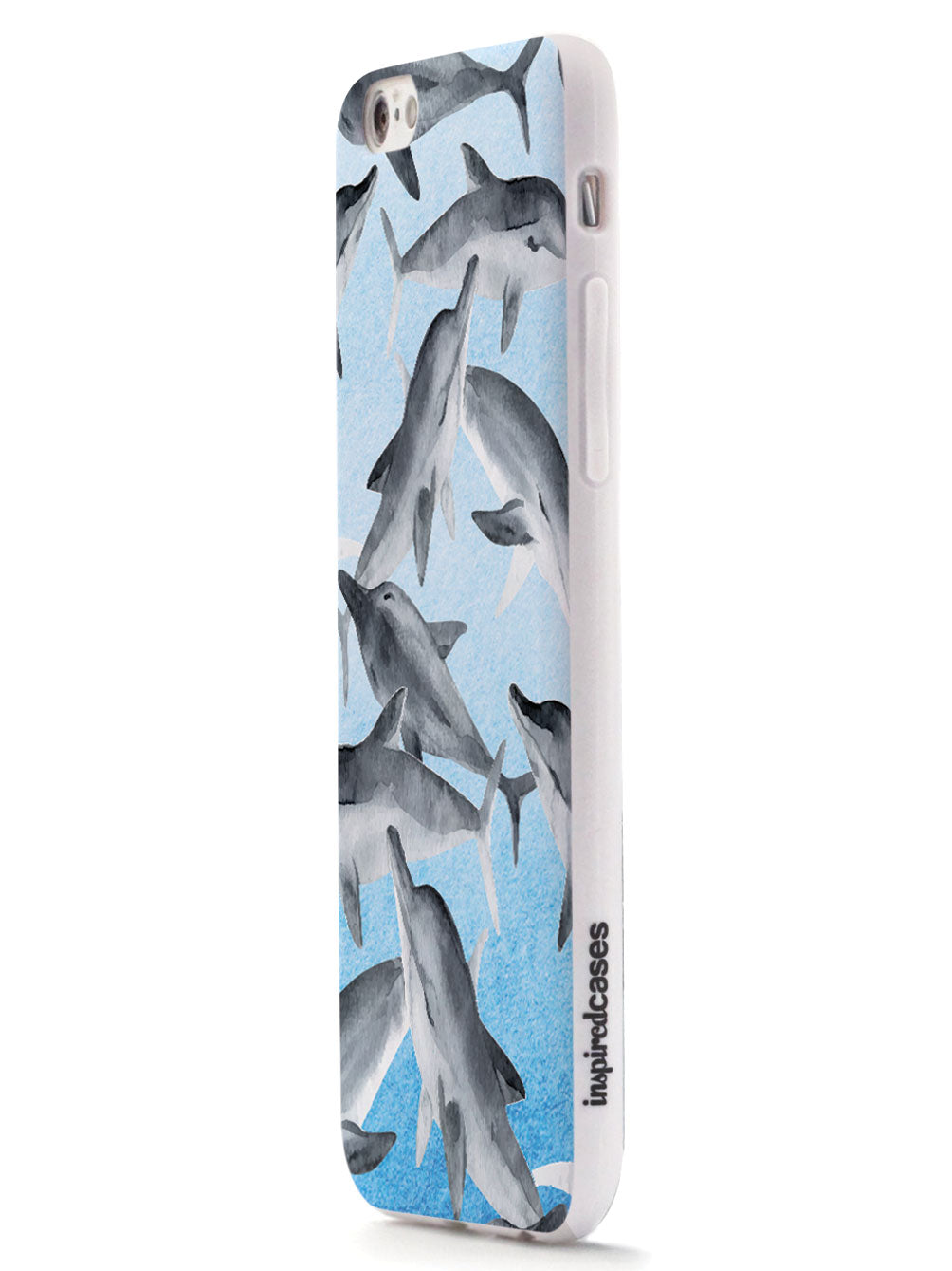 Watercolor Dolphins - White Case