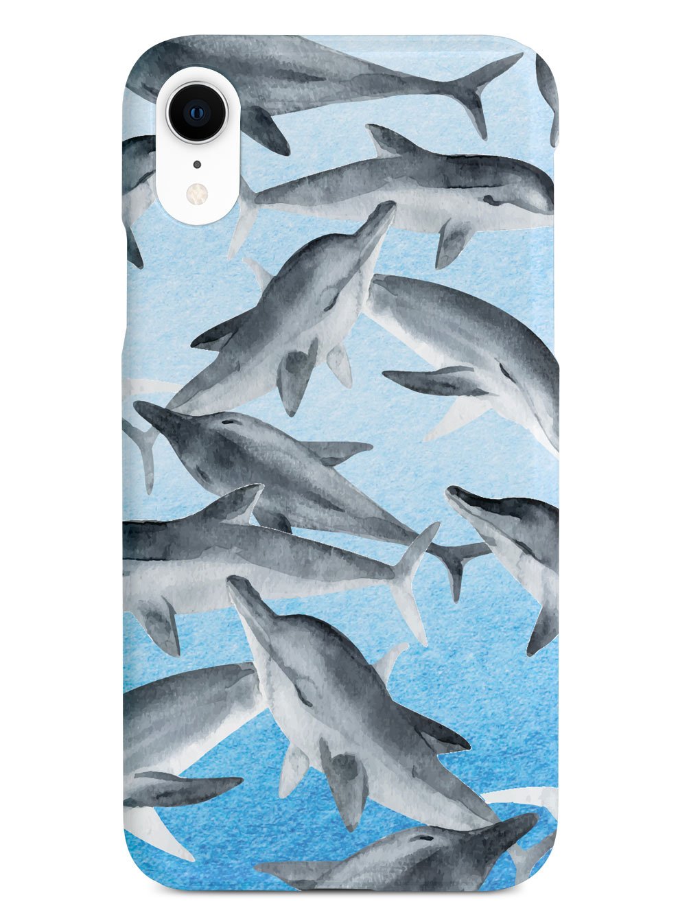Watercolor Dolphins - White Case