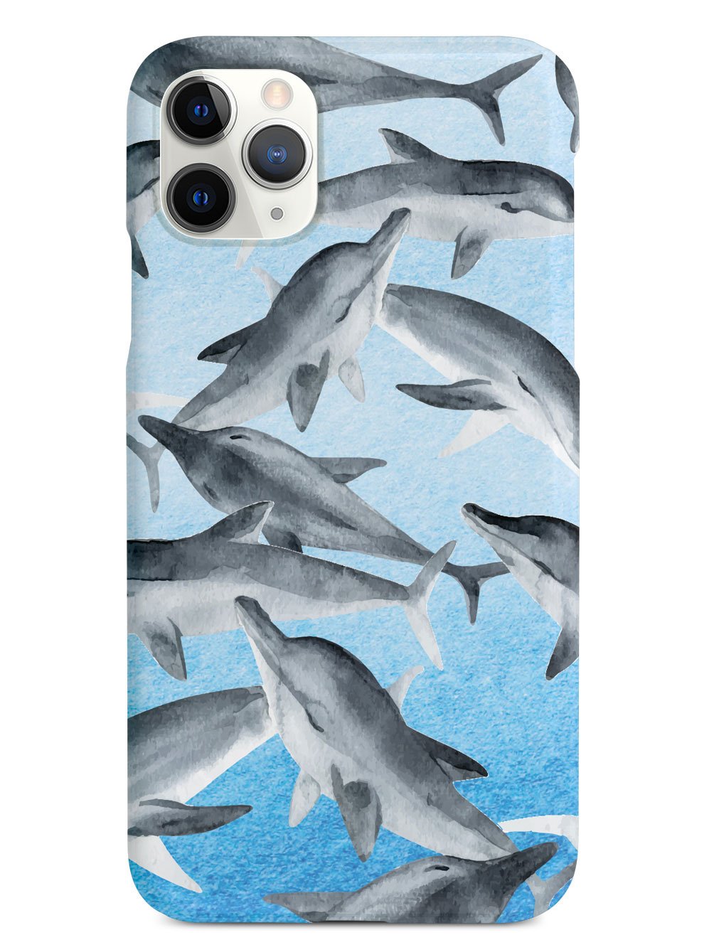Watercolor Dolphins - White Case