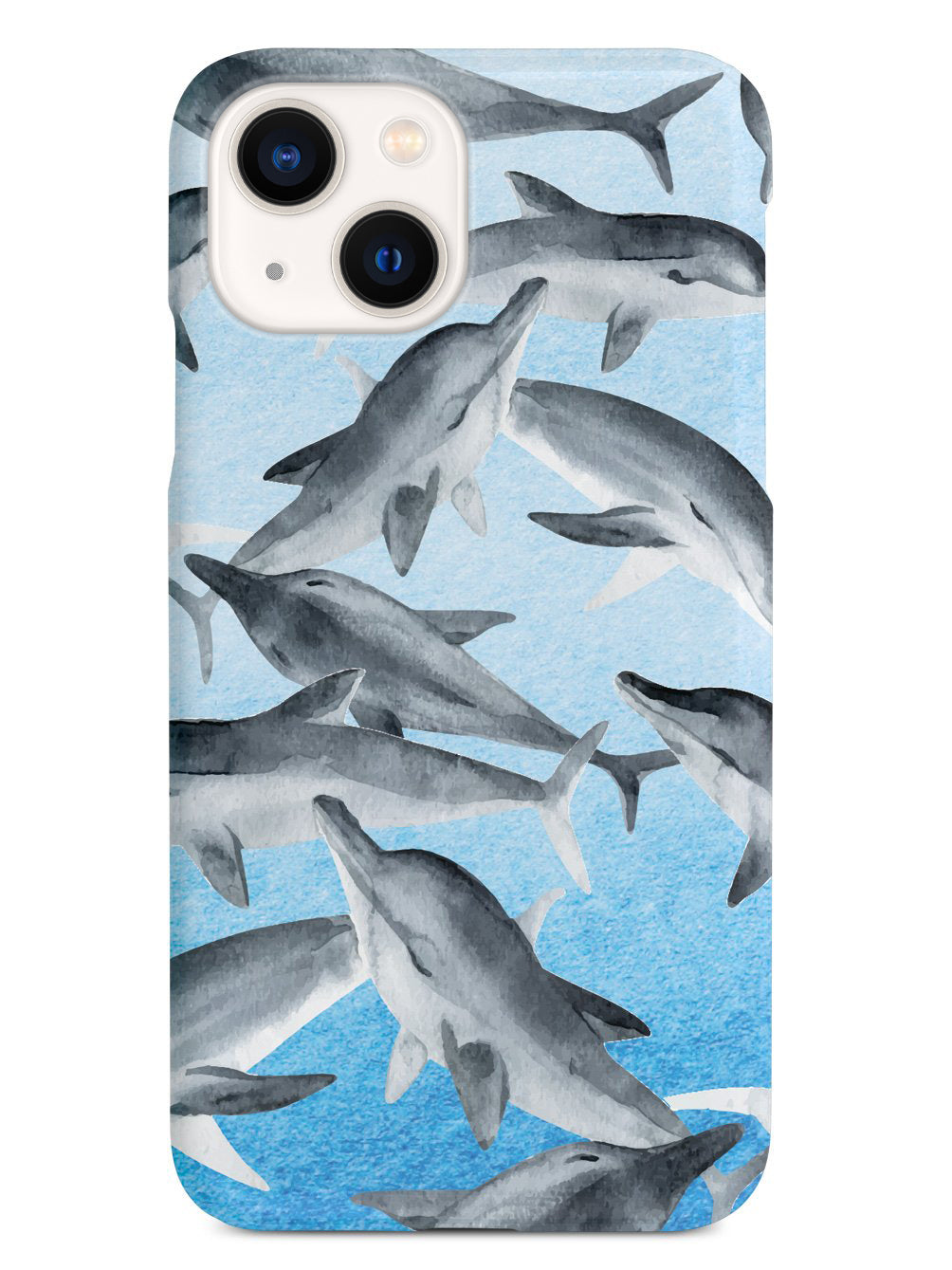 Watercolor Dolphins - White Case