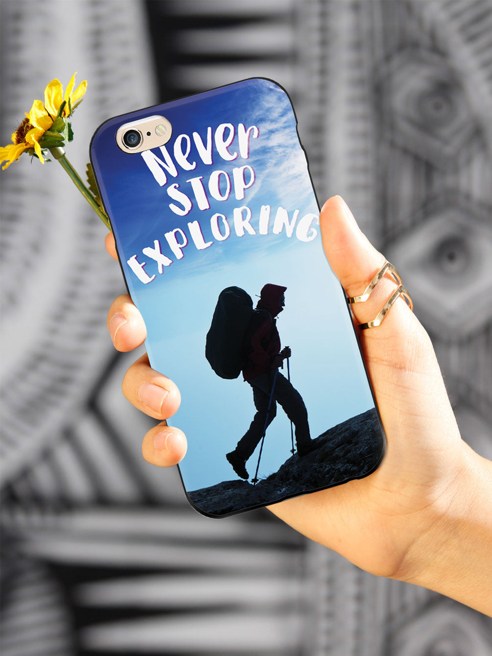Never Stop Exploring - Black Case