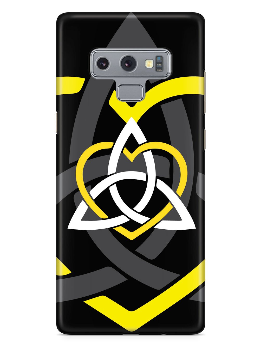 Celtic Sisters Knot - Yellow - Black Case