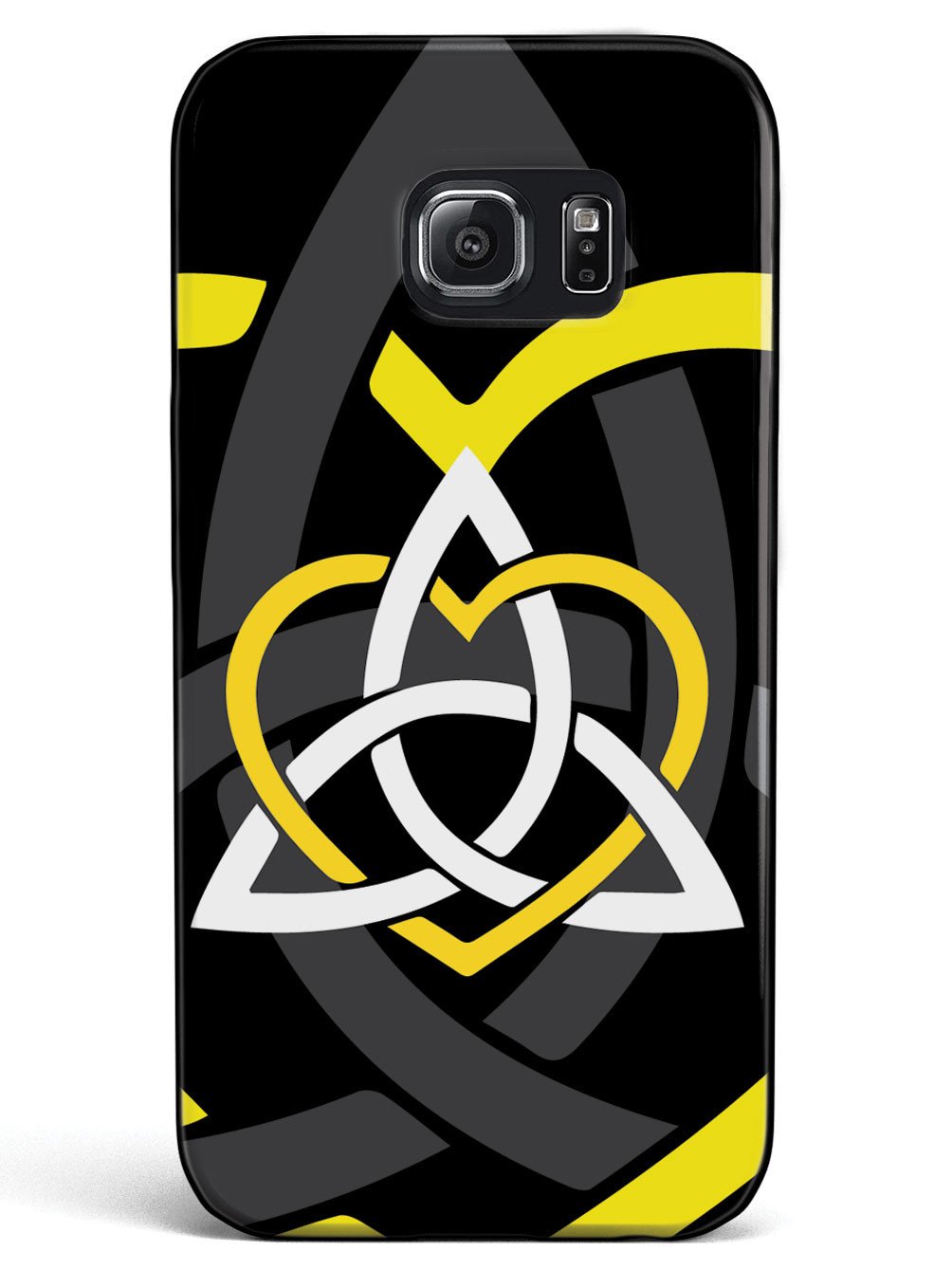 Celtic Sisters Knot - Yellow - Black Case