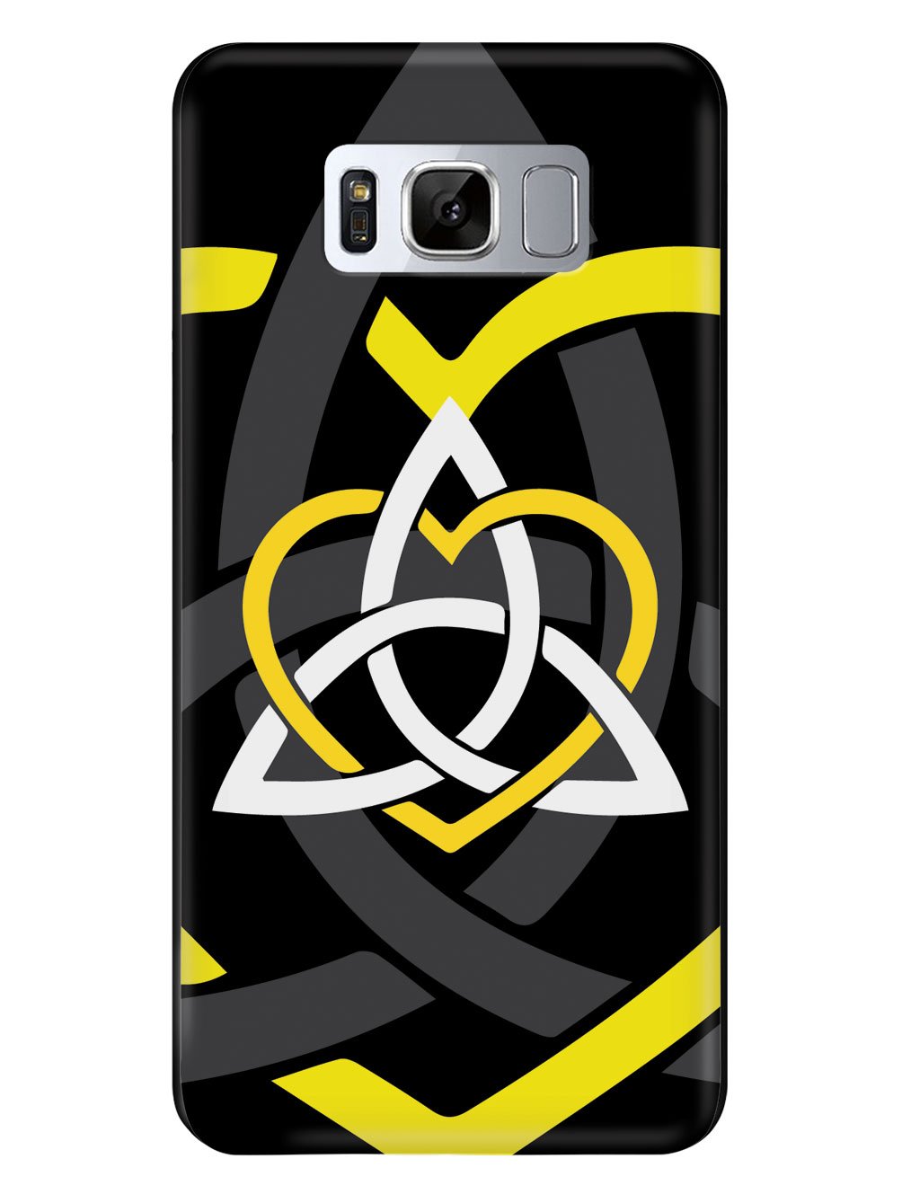 Celtic Sisters Knot - Yellow - Black Case