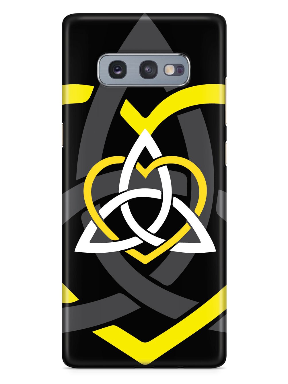 Celtic Sisters Knot - Yellow - Black Case
