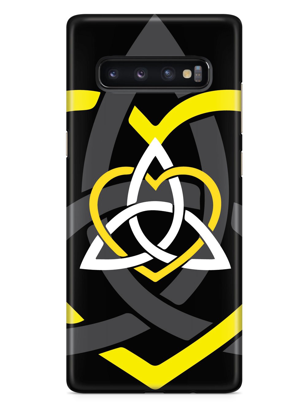 Celtic Sisters Knot - Yellow - Black Case