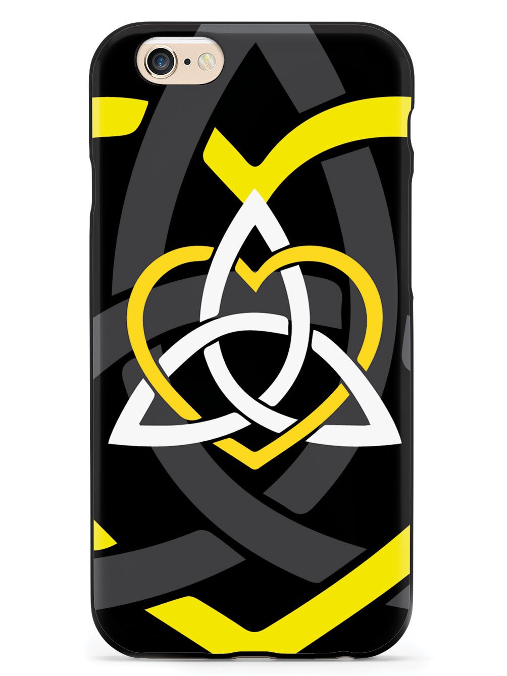 Celtic Sisters Knot - Yellow - Black Case