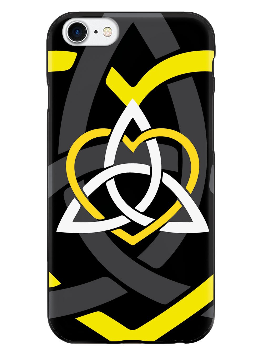 Celtic Sisters Knot - Yellow - Black Case