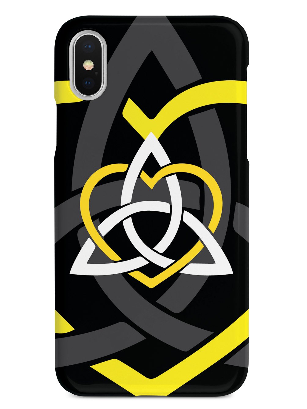 Celtic Sisters Knot - Yellow - Black Case